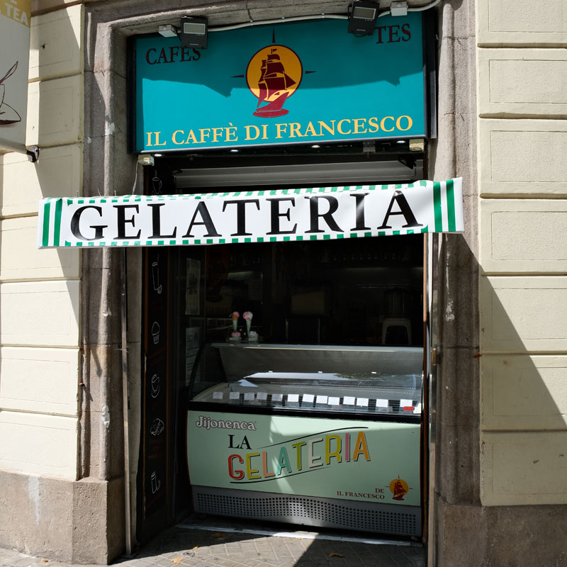 La gelateria de Il Caffe di Francesco Barcelona